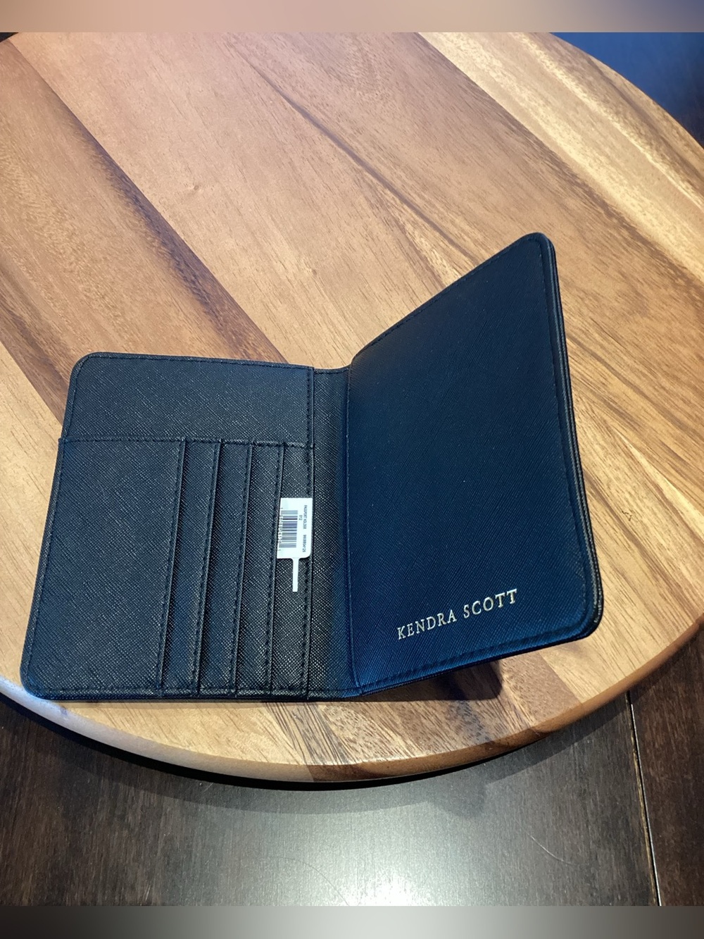 Kendra Scott Black Passport Cover New with Tags Slim w card slots